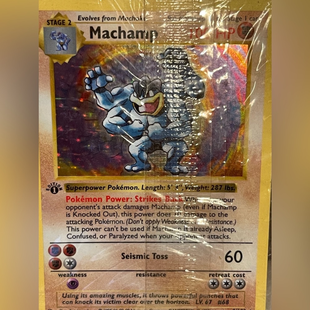 1999 Pokemon Base Set 1st Edition Shadowless Holo Machamp #8 PSA 10 GEM MINT